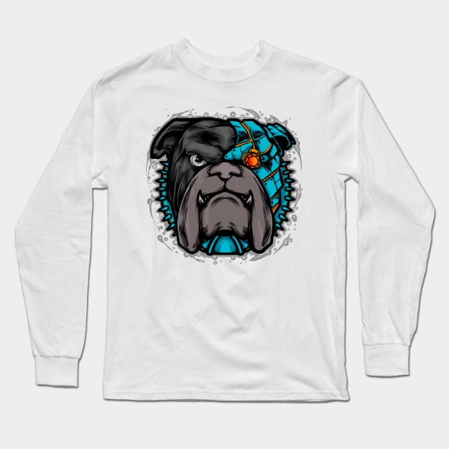 Cyber Dog Long Sleeve T-Shirt by phsycartwork